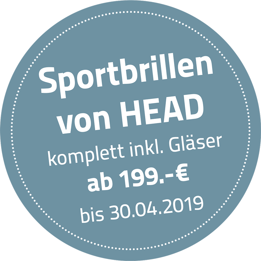 Sportbrillen von HEAD komplett inkl. Gläser ab 19 9.- € bis 30.04.2019